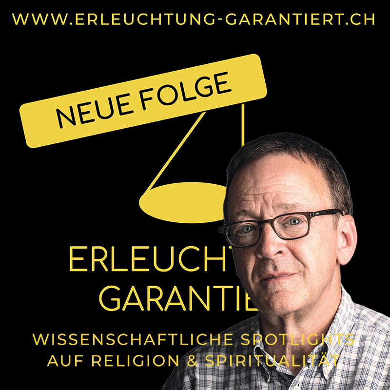 Logo Erleuchtung garantiert mit Porträt von Rudolf Lutz